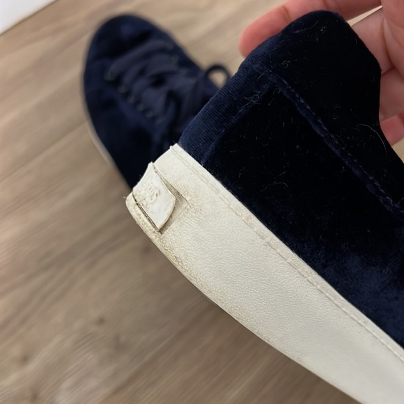 CIRCUS by Sam Edelman Womens CAPRICE Velvet Midnight Blue Tennis Shoes - Picture 9 of 11